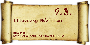 Illovszky Márton névjegykártya